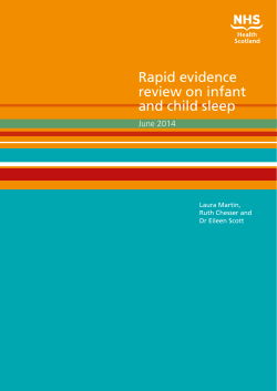 Rapid evidence review on infant and child sleep