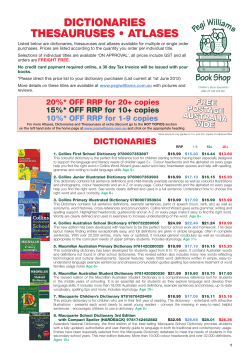 dictionaries thesauruses &bull; atlases