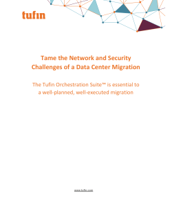 Tame the Network and Security Challenges of a Data Center Migration