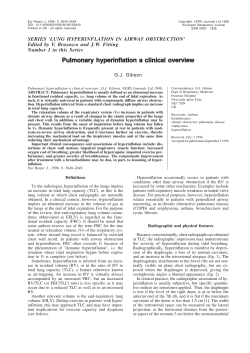 Pulmonary hyperinflation a clinical overview