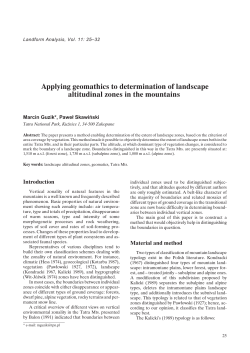 Applying geomathics to determination of landscape altitudinal zones