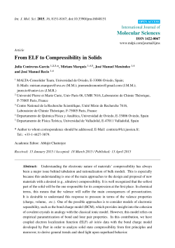 From ELF to Compressibility in Solids