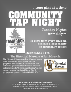 one pint at a time Tuesday Nights from 6-9pm