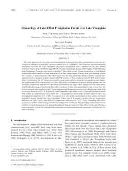 Climatology of Lake-Effect Precipitation Events over Lake Champlain