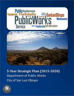 5-Year Strategic Plan (2015-2020) Department of Public Works City