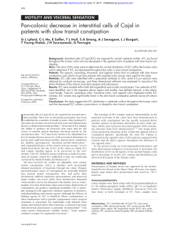 Pan-colonic decrease in interstitial cells of Cajal in patients