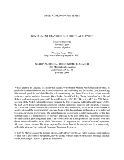 Government Transfers and Political Support