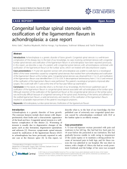 Congenital lumbar spinal stenosis with ossification of the