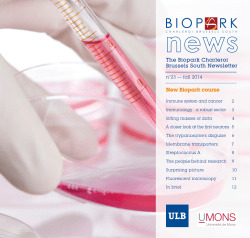 New Biopark course - Biopark Charleroi Brussels South