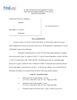 Plea Agreement - FindLaw Legal News