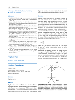 Capillary Flow Capillary Force Valves