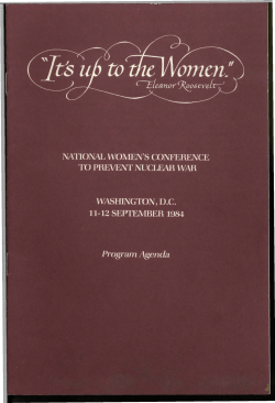 National Women`s Conference to Prevent Nuclear War