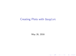Creating Plots with Gnuplot