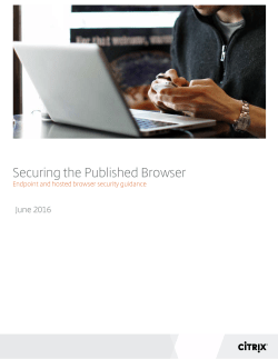 Securing the Published Browser