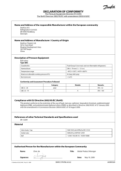 declaration of conformity