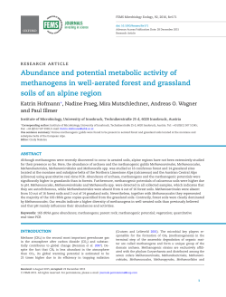 Abundance and potential metabolic activity of methanogens in well
