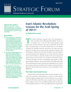 Iran`s Islamic Revolution: Lessons for the Arab Spring of 2011?