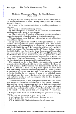 The Precise Measurement of Time.