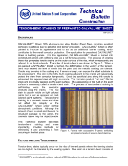 Tension-Bend Staining of Prepainted GALVALUME