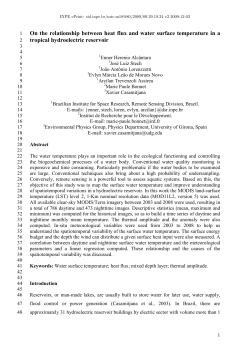 On the relationship between heat flux and water surface temperature