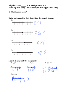 6_1 Assignment CP Solving one step linear inequalities Answer key