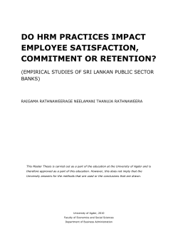 DO HRM PRACTICES IMPACT EMPLOYEE SATISFACTION