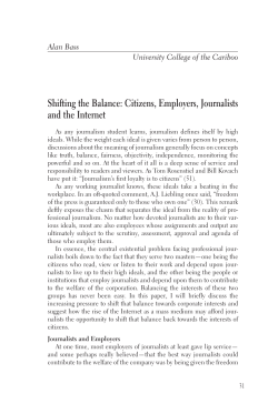 Shifting the Balance: Citizens, Employers, Journalists and the Internet