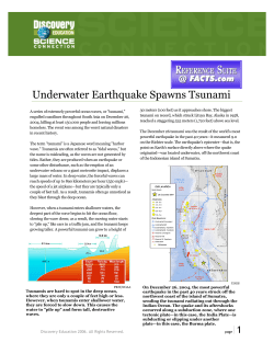 Underwater Earthquake Spawns Tsunami
