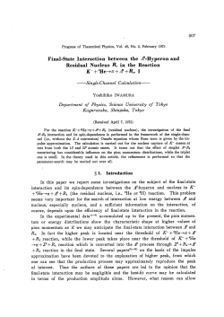 Final-State Interaction between the A0&middot;Hyperon and Residual