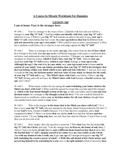 A Course In Miracle Workbook For Dummies LESSON 160 I am at