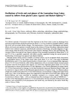 Oscillations of levels and cool phases of the Laurentian Great Lakes