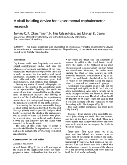 A skull-holding device for experimental cephalometric research