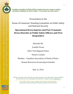 Presentation to the House of Commons` Standing Committee on