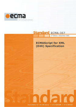 ECMAScript for XML (E4X) Specification