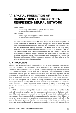 spatial prediction of radioactivity using general regression neural