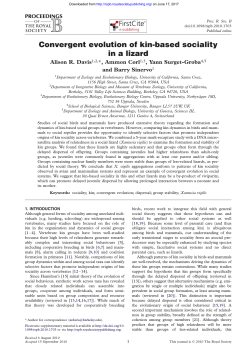 Convergent evolution of kin-based sociality in a lizard