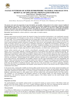 FACILE SYNTHESIS OF SUPER HYDROPHOBIC MATERIAL FOR