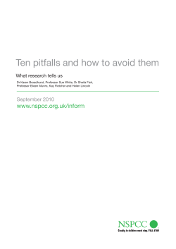 Ten pitfalls and how to avoid them: What research tell us