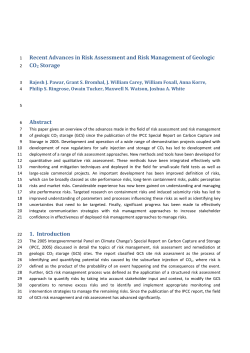 Recent Advances in Risk Assessment and Risk