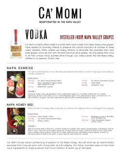Cocktail Recipes - Ca` Momi Winery