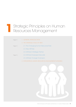 Strategic Principles on Human Resources Management