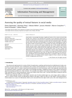 Assessing the quality of textual features in social