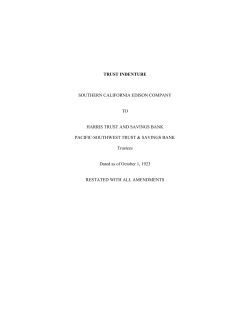 TRUST INDENTURE SOUTHERN CALIFORNIA EDISON
