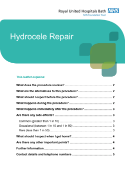 Hydrocele Repair - Royal United Hospital