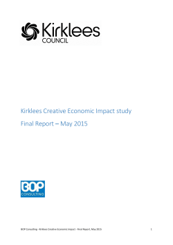 Kirklees Creative Economic Impact study