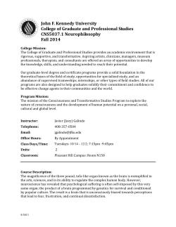 John F. Kennedy University College of Graduate and Professional