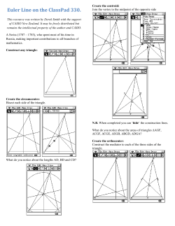 The Euler Line - our website! We are proud supporters of CASIO
