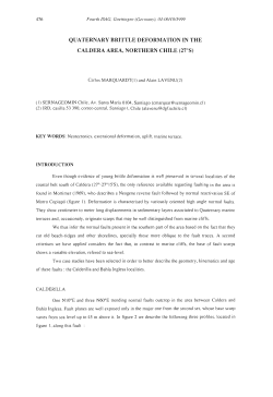 Quaternary brittle deformation in the Caldera area, northern Chile