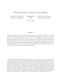 Carpenter Lu Whitelaw - The Real Value of China`s Stock