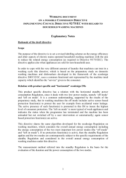 labelling washing machines